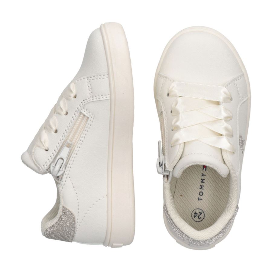 Sneakers platform con monogramma TH dorato da bambina Tommy Hilfiger | T1A9337281439X024